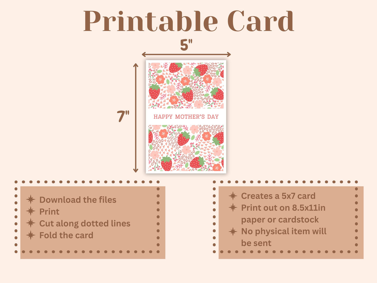 Strawberry Field Mother's Day Card (Digital Download)