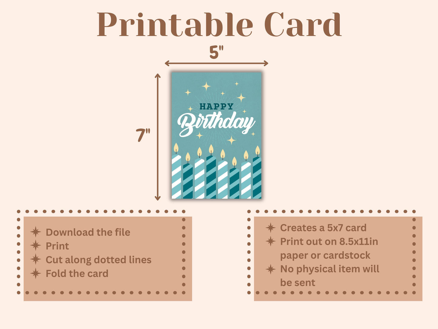 Printable Birthday Card (Digital Download)