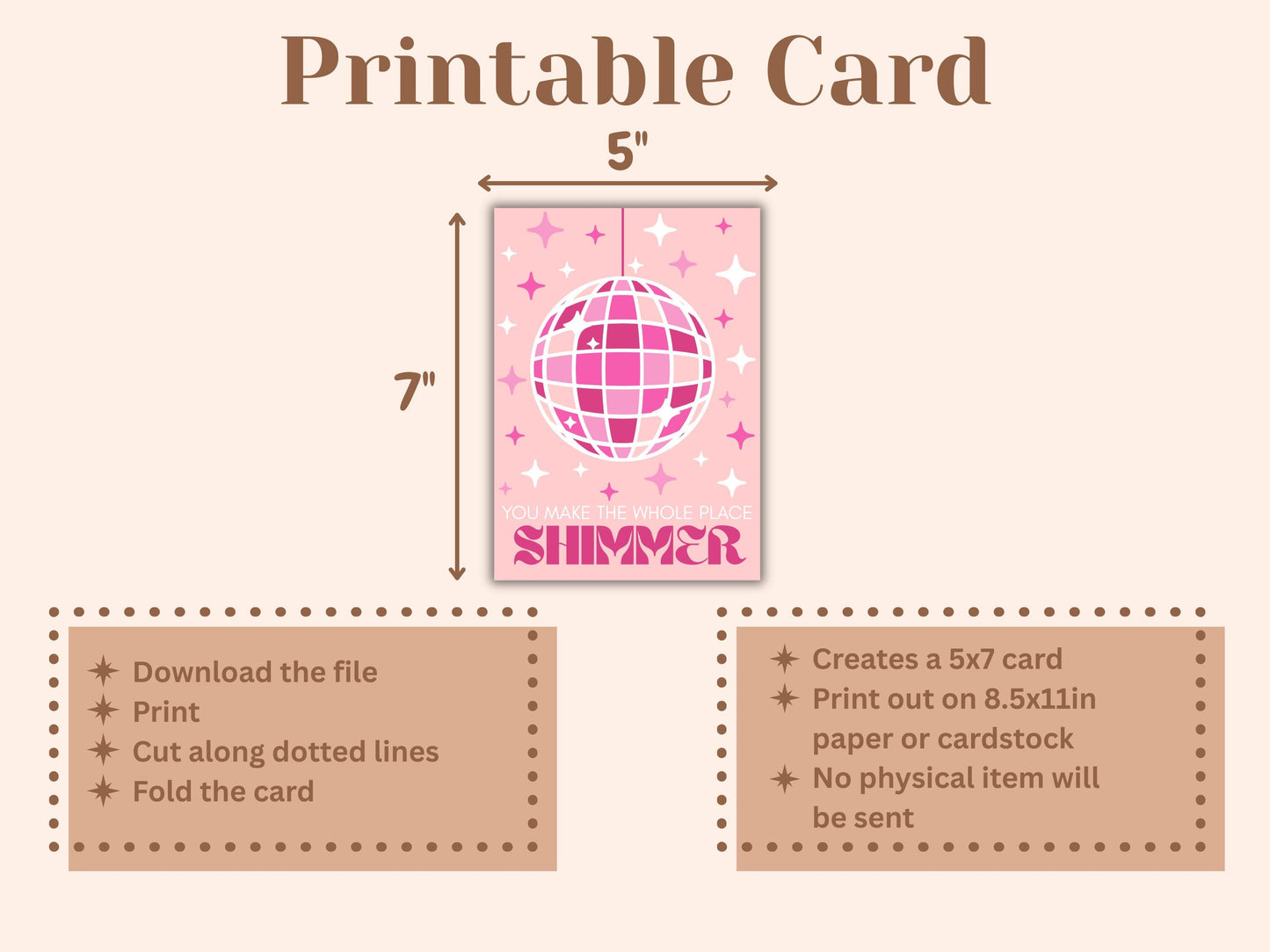 Mirrorball Birthday Card (Digital Download)