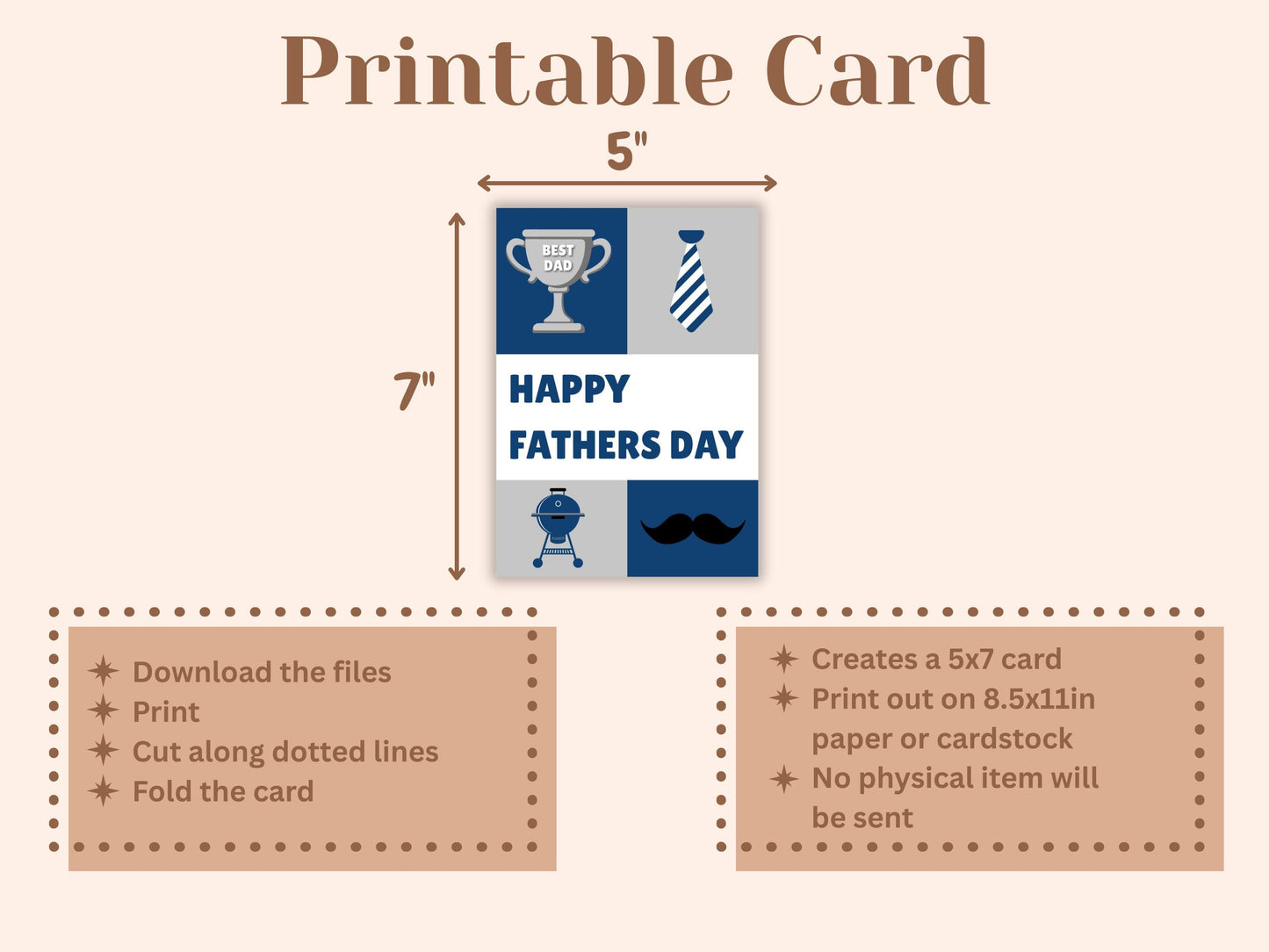 Printable Father's Day Card (Digital Download)