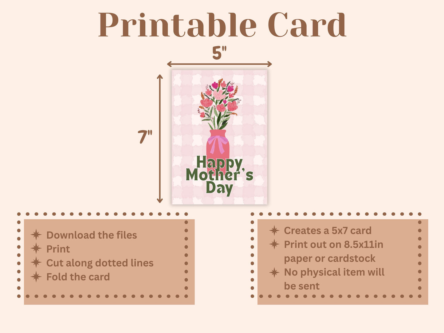 Floral Mother's Day Card (Digital Download)