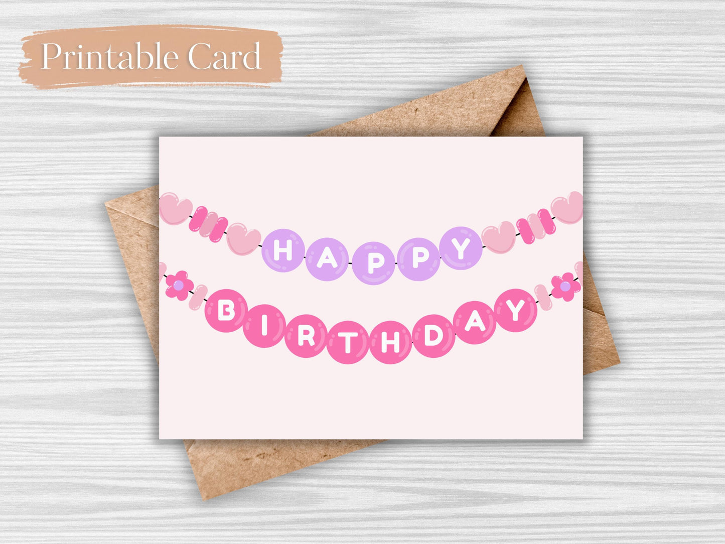 Friendship Bracelet Birthday Card (Digital Download)
