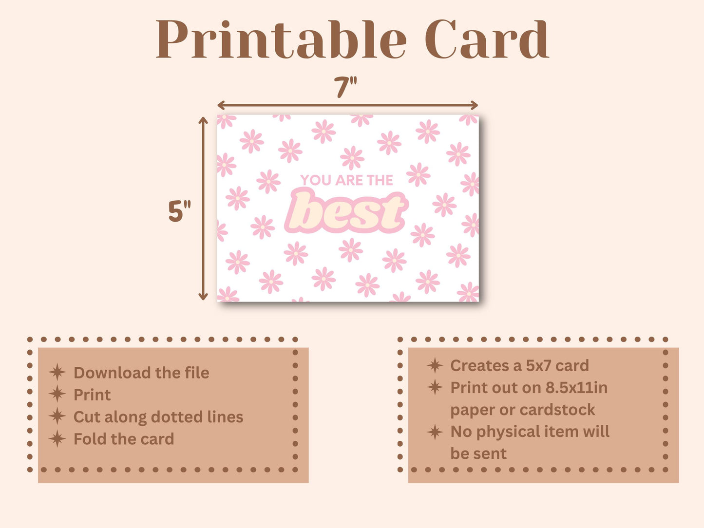 Printable Thank You Card (Digital Download)