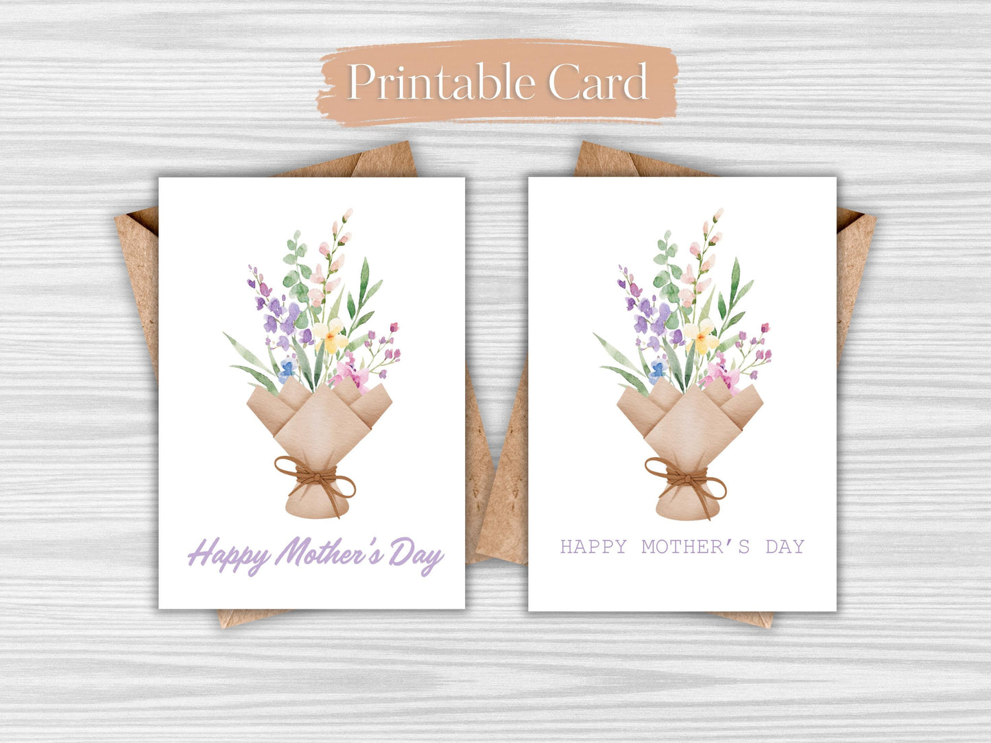 Floral Bouquet Mother's Day Card (Digital Download)