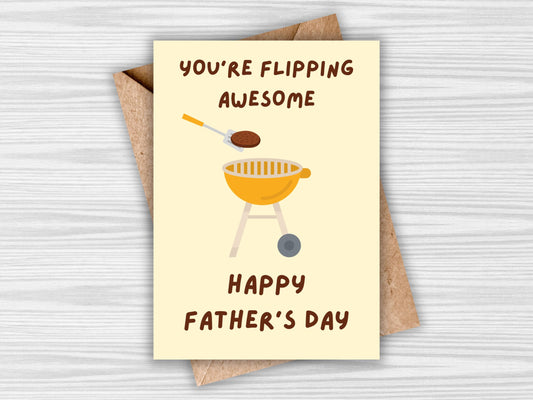 Funny Grilling Father's Day Card (Digital Download)