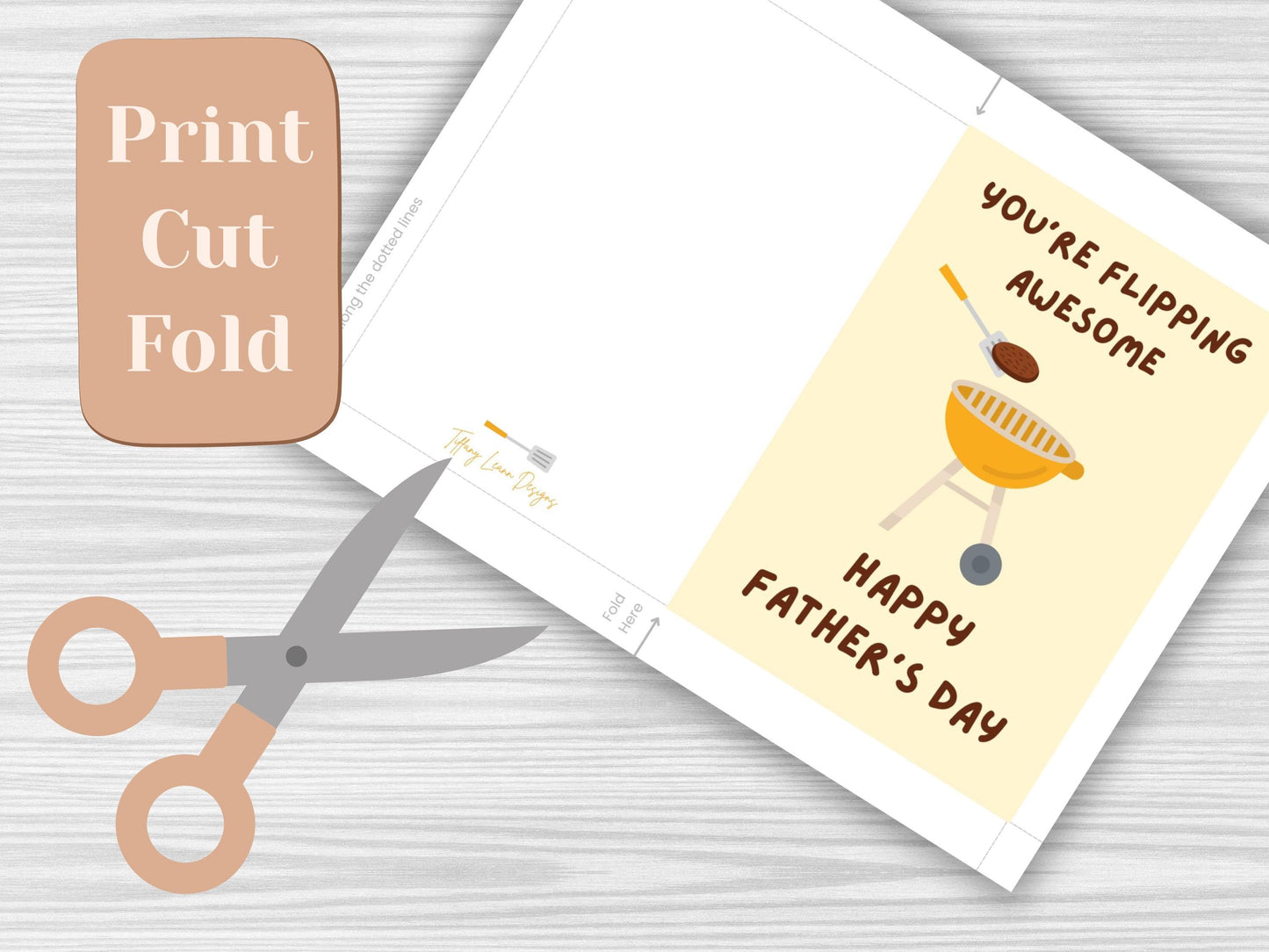 Funny Grilling Father's Day Card (Digital Download)
