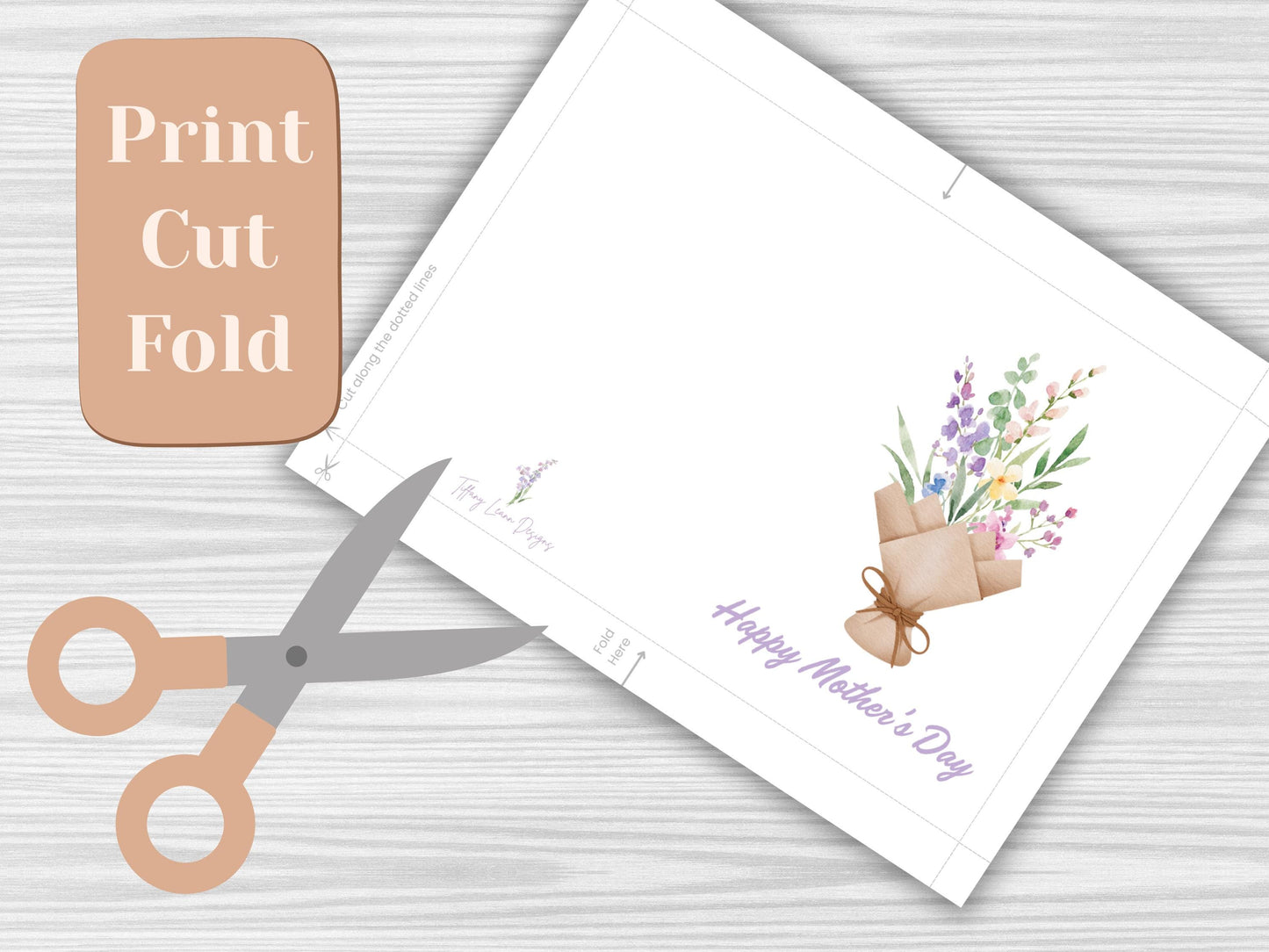 Floral Bouquet Mother's Day Card (Digital Download)