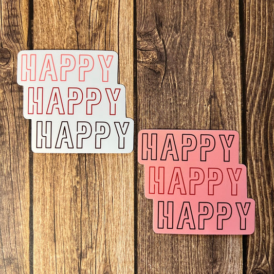 Happy Sticker