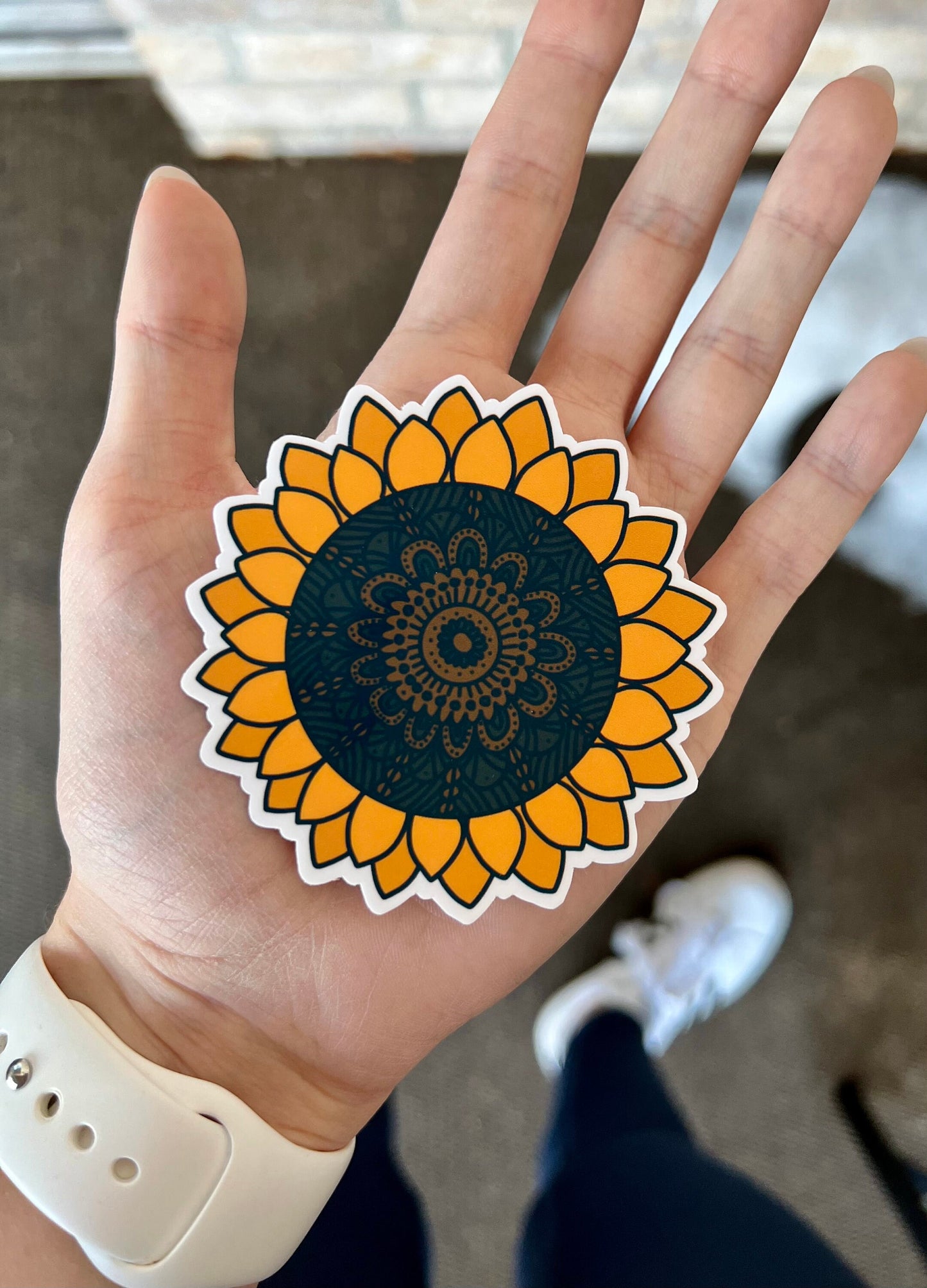 Sunflower Mandala Sticker