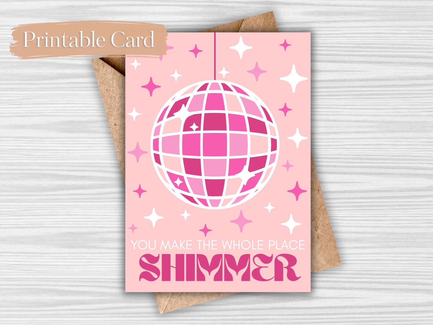 Mirrorball Birthday Card (Digital Download)
