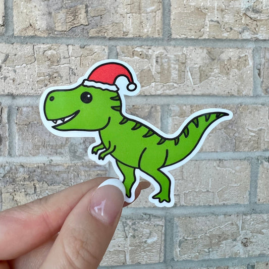 Christmas Dinosaur Sticker